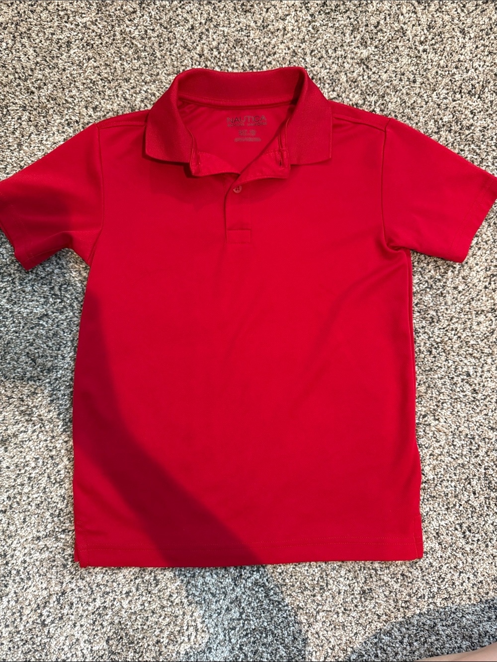 Nautica Boys Red Short Sleeve Polo Shirt